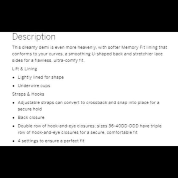 Victoria's Secret | Gold & Cream Metallic Dream Angels Lined Demi | Size 36C - Picture 13 of 14